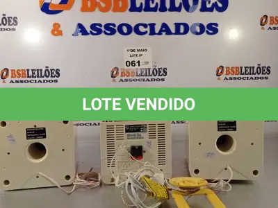 LOTE 061 - 01 SISTEMA COMPACTO DE ÁUDIO MARCA PHILIPS. (NO ESTADO, LEILÃO NÃO TEM GARANTIA E NEM DEVOLUÇÃO, SUJEITO A POSSÍVEIS AVARIAS VISÍVEIS/OCULTAS E/OU AUSÊNCIA DE COMPONENTES).