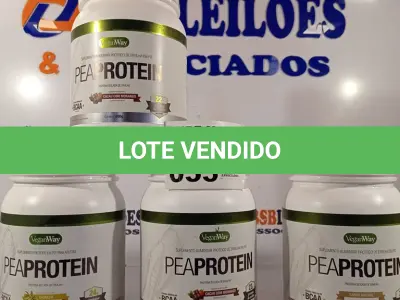 LOTE 055 - 04 FRASCOS DE PEAPROTEIN (VEGAN WAY) 900G. (NO ESTADO, LEILÃO NÃO TEM GARANTIA E NEM DEVOLUÇÃO, SUJEITO A POSSÍVEIS AVARIAS VISÍVEIS/OCULTAS E/OU AUSÊNCIA DE COMPONENTES).