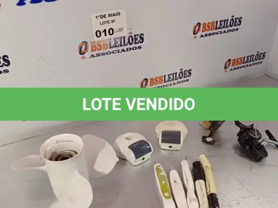 LOTE 010 - 01 HÉLICE DE MOTOR NÁUTICO, 02 MOLINETES E VÁRIAS PEÇAS ODONTOLÓGICAS. (NO ESTADO, LEILÃO NÃO TEM GARANTIA E NEM DEVOLUÇÃO, SUJEITO A POSSÍVEIS AVARIAS VISÍVEIS/OCULTAS E/OU AUSÊNCIA DE COMPONENTES).