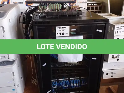 LOTE 114 - 01 RACK PARA TELECOMUNICAÇÕES. (NO ESTADO, LEILÃO NÃO TEM GARANTIA E NEM DEVOLUÇÃO, SUJEITO A POSSÍVEIS AVARIAS VISÍVEIS/OCULTAS E/OU AUSÊNCIA DE COMPONENTES).