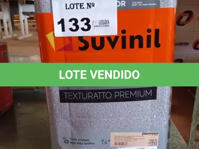 LOTE 133 - 01 LATA DE TEXTURATTO EFEITO BRILHO SUVINIL BASE 24KG. (NO ESTADO, LEILÃO NÃO TEM GARANTIA E NEM DEVOLUÇÃO, SUJEITO A POSSÍVEIS AVARIAS VISÍVEIS/OCULTAS E/OU AUSÊNCIA DE COMPONENTES).