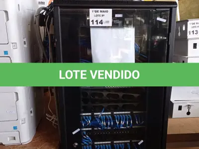 LOTE 114 - 01 RACK PARA TELECOMUNICAÇÕES. (NO ESTADO, LEILÃO NÃO TEM GARANTIA E NEM DEVOLUÇÃO, SUJEITO A POSSÍVEIS AVARIAS VISÍVEIS/OCULTAS E/OU AUSÊNCIA DE COMPONENTES).