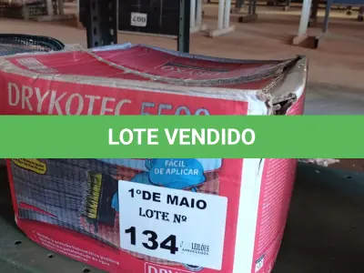 LOTE 134 - 01 CAIXA DE DRYKOTEC 5500, REVESTIMENTO IMPERMEABILIZANTE FLEXÍVEL. (NO ESTADO, LEILÃO NÃO TEM GARANTIA E NEM DEVOLUÇÃO, SUJEITO A POSSÍVEIS AVARIAS VISÍVEIS/OCULTAS E/OU AUSÊNCIA DE COMPONENTES).