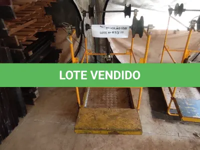 LOTE 033 - 01 CARRINHO PARA MANUTENÇÃO DE LINHAS ELÉTRICAS (NO ESTADO, NÃO SABEMOS SE FUNCIONA. LEILÃO NÃO TEM GARANTIA E NEM DEVOLUÇÃO).