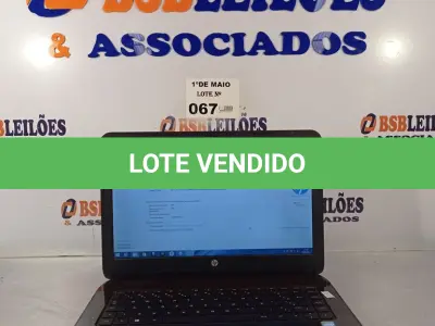 LOTE 067 - 01 NOTEBOOK HP MODELO 14-R051BR, PROCESSADOR INTEL COREI3 CPU 1.70GHZ, RAM INSTALADA 4,00GB, HD 500GB COM FONTE DELL 65W 19.5V 3.34MA. (NO ESTADO, LEILÃO NÃO TEM GARANTIA E NEM DEVOLUÇÃO, SUJEITO A POSSÍVEIS AVARIAS VISÍVEIS/OCULTAS E/OU AUSÊNCIA DE COMPONENTES).