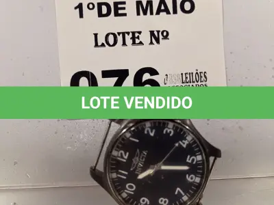 LOTE 076 - 01 RELÓGIO DE PULSO INVICTA ESPECIALTY. (NO ESTADO, LEILÃO NÃO TEM GARANTIA E NEM DEVOLUÇÃO, SUJEITO A POSSÍVEIS AVARIAS VISÍVEIS/OCULTAS E/OU AUSÊNCIA DE COMPONENTES).