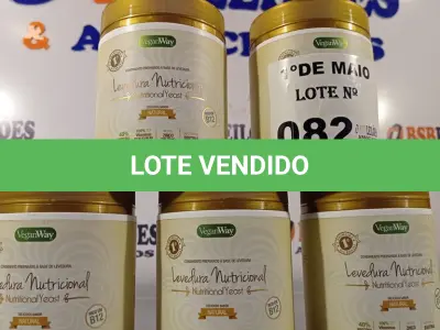 LOTE 082 - 06 FRASCOS DE LEVEDURA NUTRICIONAL VEGAN WAY 200G SABOR NATURAL. (NO ESTADO, LEILÃO NÃO TEM GARANTIA E NEM DEVOLUÇÃO, SUJEITO A POSSÍVEIS AVARIAS VISÍVEIS/OCULTAS E/OU AUSÊNCIA DE COMPONENTES).