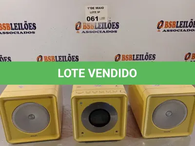LOTE 061 - 01 SISTEMA COMPACTO DE ÁUDIO MARCA PHILIPS. (NO ESTADO, LEILÃO NÃO TEM GARANTIA E NEM DEVOLUÇÃO, SUJEITO A POSSÍVEIS AVARIAS VISÍVEIS/OCULTAS E/OU AUSÊNCIA DE COMPONENTES).