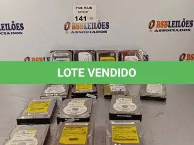 LOTE 141 - 14 HARD DISC MARCAS E MODELOS DIVERSOS. (NO ESTADO, LEILÃO NÃO TEM GARANTIA E NEM DEVOLUÇÃO, SUJEITO A POSSÍVEIS AVARIAS VISÍVEIS/OCULTAS E/OU AUSÊNCIA DE COMPONENTES).