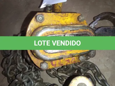 LOTE 052 - 01 TALHA MANUAL DE CORRENTES BEAG-STEEL CAP 3.T (NO ESTADO, NÃO SABEMOS SE FUNCIONA. LEILÃO NÃO TEM GARANTIA E NEM DEVOLUÇÃO).