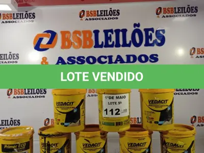 LOTE 112 - 08 LITROS DE PRIMER ASFÁLTICO A BASE D’AGUA VEDACIT. (NO ESTADO, LEILÃO NÃO TEM GARANTIA E NEM DEVOLUÇÃO, SUJEITO A POSSÍVEIS AVARIAS VISÍVEIS/OCULTAS E/OU AUSÊNCIA DE COMPONENTES).