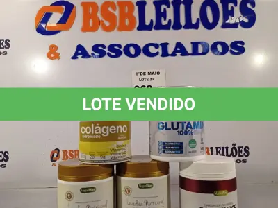 LOTE 069 - 02 POTES DE LEVEDURA NUTRICIONAL VEGAN WAY 200G SABOR MANTEIGA, 01 COLÁGENO DUOM HIDROLISADO EM PÓ SABOR ABACAXI, GLUTAMINA 100% IMUNO (NUTRATA 300G) E 01 PALATINOSE VEGAN WAY 495G. (NO ESTADO, LEILÃO NÃO TEM GARANTIA E NEM DEVOLUÇÃO, SUJEITO A POSSÍVEIS AVARIAS VISÍVEIS/OCULTAS E/OU AUSÊNCIA DE COMPONENTES).