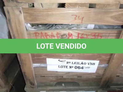 LOTE 064 - 01 LOTE COM PARAFUSOS M 16X35 (NO ESTADO, NÃO SABEMOS SE FUNCIONA. LEILÃO NÃO TEM GARANTIA E NEM DEVOLUÇÃO).