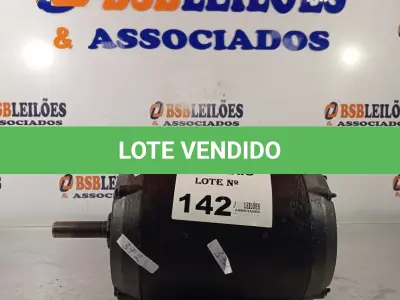 LOTE 142 - 01 MOTOR ELÉTRICO MONOFÁSICO. (NO ESTADO, LEILÃO NÃO TEM GARANTIA E NEM DEVOLUÇÃO, SUJEITO A POSSÍVEIS AVARIAS VISÍVEIS/OCULTAS E/OU AUSÊNCIA DE COMPONENTES).