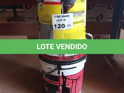 LOTE 120 - 01 BALDE DE DRYKOPRIMER ACQUA, PRIMER ASFÁLTICO A BASE D’AGUA PARA COLAGEM DE MANTAS E FITAS ASFÁLTICAS E 01 BALDE PINTURA ASFÁLTICA IMPERMEABILIZANTE QUARTZOLIT. (NO ESTADO, LEILÃO NÃO TEM GARANTIA E NEM DEVOLUÇÃO, SUJEITO A POSSÍVEIS AVARIAS VISÍVEIS/OCULTAS E/OU AUSÊNCIA DE COMPONENTES).
