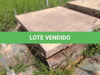 LOTE 078 - 01 LOTE COM 4 PLACAS DE CONCRETO PARA SAPATA (NO ESTADO, NÃO SABEMOS SE FUNCIONA. LEILÃO NÃO TEM GARANTIA E NEM DEVOLUÇÃO).