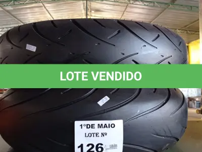 LOTE 126 - 02 PNEUS DE MOTO USADOS, 150/80/16 E 190/50/17. (NO ESTADO, LEILÃO NÃO TEM GARANTIA E NEM DEVOLUÇÃO, SUJEITO A POSSÍVEIS AVARIAS VISÍVEIS/OCULTAS E/OU AUSÊNCIA DE COMPONENTES).