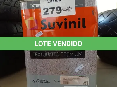 LOTE 279 - 01 LATA DE TEXTURATTO EFEITO BRILHO SUVINIL BASE 24KG. (NO ESTADO, LEILÃO NÃO TEM GARANTIA E NEM DEVOLUÇÃO, SUJEITO A POSSÍVEIS AVARIAS VISÍVEIS/OCULTAS E/OU AUSÊNCIA DE COMPONENTES).