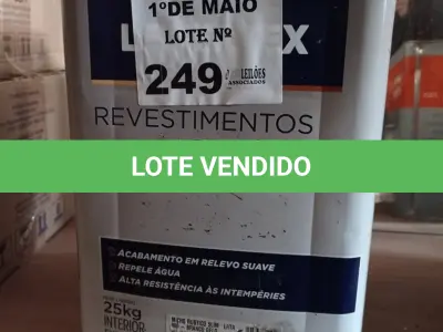 LOTE 249 - 01 LATA DE TEXTURATTO LEINERTEX REVESTIMENTOS LINHA SLIM NA COR BRANCO GELO 25KG. (NO ESTADO, LEILÃO NÃO TEM GARANTIA E NEM DEVOLUÇÃO, SUJEITO A POSSÍVEIS AVARIAS VISÍVEIS/OCULTAS E/OU AUSÊNCIA DE COMPONENTES).