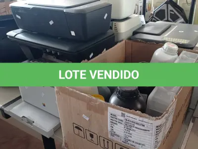 LOTE 298 - 01 LOTE COM VÁRIAS IMPRESSORAS E PÓ PARA TONNER MARCAS E MODELOS DIVERSOS. (NO ESTADO, LEILÃO NÃO TEM GARANTIA E NEM DEVOLUÇÃO, SUJEITO A POSSÍVEIS AVARIAS VISÍVEIS/OCULTAS E/OU AUSÊNCIA DE COMPONENTES).