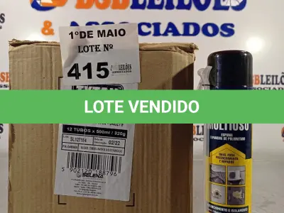 LOTE 415 - 12 TUBOS DE ESPUMA PU MULTIUSO TYTAN. (NO ESTADO, LEILÃO NÃO TEM GARANTIA E NEM DEVOLUÇÃO, SUJEITO A POSSÍVEIS AVARIAS VISÍVEIS/OCULTAS E/OU AUSÊNCIA DE COMPONENTES).