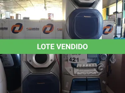 LOTE 421 - 01 APARELHO DE SOM 3X1 MARCA PANASONIC. (NO ESTADO, LEILÃO NÃO TEM GARANTIA E NEM DEVOLUÇÃO, SUJEITO A POSSÍVEIS AVARIAS VISÍVEIS/OCULTAS E/OU AUSÊNCIA DE COMPONENTES).