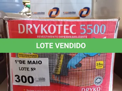 LOTE 300 - 01 CAIXA DE DRYKOTEC 5500, REVESTIMENTO IMPERMEABILIZANTE FLEXÍVEL. (NO ESTADO, LEILÃO NÃO TEM GARANTIA E NEM DEVOLUÇÃO, SUJEITO A POSSÍVEIS AVARIAS VISÍVEIS/OCULTAS E/OU AUSÊNCIA DE COMPONENTES).