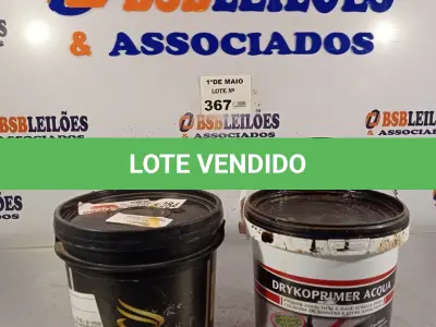 LOTE 367 - 01 BALDE DE PREPARADOR BASE D’AGUA 3,6L E 01 BALDE DE DRYKOPRIMER ACQUA, PRIMER ASFÁLTICO A BASE D’AGUA PARA COLAGEM DE MANTAS E FITAS ASFÁLTICAS 3,6L. (NO ESTADO, LEILÃO NÃO TEM GARANTIA E NEM DEVOLUÇÃO, SUJEITO A POSSÍVEIS AVARIAS VISÍVEIS/OCULTAS E/OU AUSÊNCIA DE COMPONENTES).