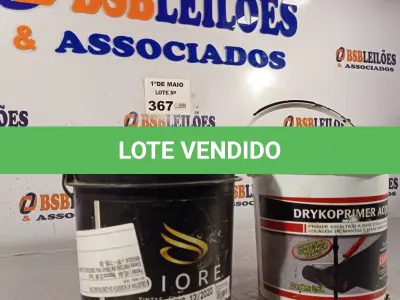 LOTE 367 - 01 BALDE DE PREPARADOR BASE D’AGUA 3,6L E 01 BALDE DE DRYKOPRIMER ACQUA, PRIMER ASFÁLTICO A BASE D’AGUA PARA COLAGEM DE MANTAS E FITAS ASFÁLTICAS 3,6L. (NO ESTADO, LEILÃO NÃO TEM GARANTIA E NEM DEVOLUÇÃO, SUJEITO A POSSÍVEIS AVARIAS VISÍVEIS/OCULTAS E/OU AUSÊNCIA DE COMPONENTES).