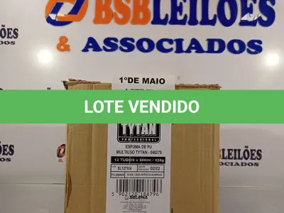LOTE 294 - 12 TUBOS DE ESPUMA PU MULTIUSO TYTAN. (NO ESTADO, LEILÃO NÃO TEM GARANTIA E NEM DEVOLUÇÃO, SUJEITO A POSSÍVEIS AVARIAS VISÍVEIS/OCULTAS E/OU AUSÊNCIA DE COMPONENTES).