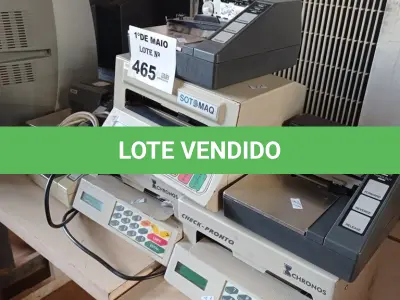 LOTE 465 - 03 IMPRESSORAS DE CHEQUE E 03 IMPRESSORAS DE RECIBO MARCAS E MODELOS DIVERSOS. (NO ESTADO, LEILÃO NÃO TEM GARANTIA E NEM DEVOLUÇÃO, SUJEITO A POSSÍVEIS AVARIAS VISÍVEIS/OCULTAS E/OU AUSÊNCIA DE COMPONENTES).