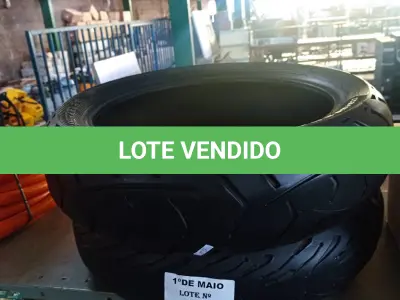 LOTE 223 - 02 PNEUS DE MOTO USADOS, 160/60/17 E 170/60/17.  (NO ESTADO, LEILÃO NÃO TEM GARANTIA E NEM DEVOLUÇÃO, SUJEITO A POSSÍVEIS AVARIAS VISÍVEIS/OCULTAS E/OU AUSÊNCIA DE COMPONENTES).