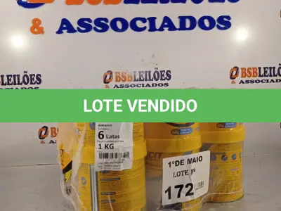 LOTE 172 - 06 LATAS DE ADESIVO ESTRUTURAL DE BASE EPÓXI MEDIA FLUIDEZ COMPONENTES A+B. (NO ESTADO, LEILÃO NÃO TEM GARANTIA E NEM DEVOLUÇÃO, SUJEITO A POSSÍVEIS AVARIAS VISÍVEIS/OCULTAS E/OU AUSÊNCIA DE COMPONENTES).