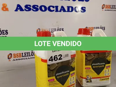 LOTE 462 - 02 GALÕES DE ADITIVO PLASTIFICANTE QUARTZOLIT 3,6L. (NO ESTADO, LEILÃO NÃO TEM GARANTIA E NEM DEVOLUÇÃO, SUJEITO A POSSÍVEIS AVARIAS VISÍVEIS/OCULTAS E/OU AUSÊNCIA DE COMPONENTES).