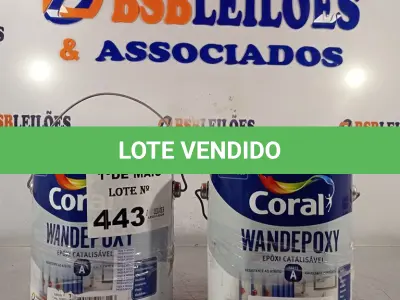 LOTE 443 - 02 GALÕES DE EPÓXI CANALIZÁVEL CORAL PARTE “A” 3,6L. (NO ESTADO, LEILÃO NÃO TEM GARANTIA E NEM DEVOLUÇÃO, SUJEITO A POSSÍVEIS AVARIAS VISÍVEIS/OCULTAS E/OU AUSÊNCIA DE COMPONENTES).