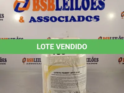 LOTE 183 - 02 GALÕES DE ESPUMA HIGIENIZADORA PARA ANTISSEPSIA INSTANTÂNEA DAS MÃOS 5L CADA. (NO ESTADO, LEILÃO NÃO TEM GARANTIA E NEM DEVOLUÇÃO, SUJEITO A POSSÍVEIS AVARIAS VISÍVEIS/OCULTAS E/OU AUSÊNCIA DE COMPONENTES).