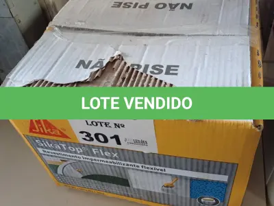 LOTE 301 - 01 CAIXA DE SIKA TOP FLEX, REVESTIMENTO IMPERMEABILIZANTE FLEXÍVEL. (NO ESTADO, LEILÃO NÃO TEM GARANTIA E NEM DEVOLUÇÃO, SUJEITO A POSSÍVEIS AVARIAS VISÍVEIS/OCULTAS E/OU AUSÊNCIA DE COMPONENTES).