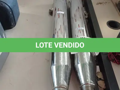 LOTE 430 - 02 PONTEIRAS PARA ESCAPAMENTO DE MOTOS CUSTON. (NO ESTADO, LEILÃO NÃO TEM GARANTIA E NEM DEVOLUÇÃO, SUJEITO A POSSÍVEIS AVARIAS VISÍVEIS/OCULTAS E/OU AUSÊNCIA DE COMPONENTES).