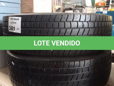 LOTE 381 - 02 PNEUS PARA CAMINHÃO ¾ 215/75/17.5. (NO ESTADO, LEILÃO NÃO TEM GARANTIA E NEM DEVOLUÇÃO, SUJEITO A POSSÍVEIS AVARIAS VISÍVEIS/OCULTAS E/OU AUSÊNCIA DE COMPONENTES).