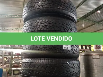 LOTE 312 - 06 PNEUS USADOS PARA CAMIONETE NAS MEDIDAS 265/65/17. (NO ESTADO, LEILÃO NÃO TEM GARANTIA E NEM DEVOLUÇÃO, SUJEITO A POSSÍVEIS AVARIAS VISÍVEIS/OCULTAS E/OU AUSÊNCIA DE COMPONENTES).