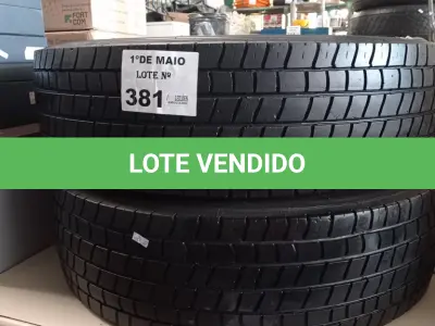LOTE 381 - 02 PNEUS PARA CAMINHÃO ¾ 215/75/17.5. (NO ESTADO, LEILÃO NÃO TEM GARANTIA E NEM DEVOLUÇÃO, SUJEITO A POSSÍVEIS AVARIAS VISÍVEIS/OCULTAS E/OU AUSÊNCIA DE COMPONENTES).