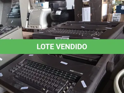 LOTE 347 - 03 MÁQUINAS DE ESCREVER ELETRÔNICAS MARCA REMTRONIC 2.000. (NO ESTADO, LEILÃO NÃO TEM GARANTIA E NEM DEVOLUÇÃO, SUJEITO A POSSÍVEIS AVARIAS VISÍVEIS/OCULTAS E/OU AUSÊNCIA DE COMPONENTES).