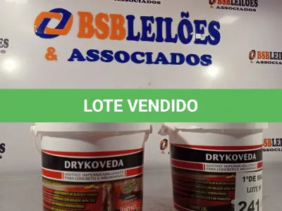 LOTE 241 - 02 BALDES DE DRYKOVEDA, ADITIVO IMPERMEABILIZANTE PARA CONCRETO E ARGAMASSAS. (NO ESTADO, LEILÃO NÃO TEM GARANTIA E NEM DEVOLUÇÃO, SUJEITO A POSSÍVEIS AVARIAS VISÍVEIS/OCULTAS E/OU AUSÊNCIA DE COMPONENTES).