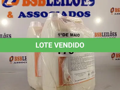 LOTE 175 - 02 GALÕES DE ESPUMA HIGIENIZADORA PARA ANTISSEPSIA INSTANTÂNEA DAS MÃOS 5L CADA. (NO ESTADO, LEILÃO NÃO TEM GARANTIA E NEM DEVOLUÇÃO, SUJEITO A POSSÍVEIS AVARIAS VISÍVEIS/OCULTAS E/OU AUSÊNCIA DE COMPONENTES).