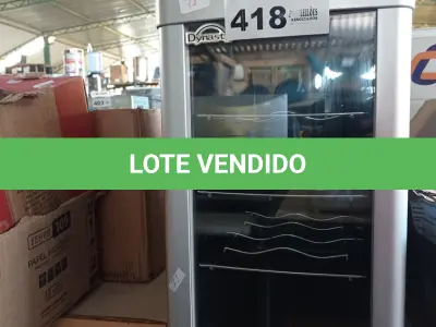 LOTE 418 - 01 ADEGA MARCA DYNASTY 220V. (NO ESTADO, LEILÃO NÃO TEM GARANTIA E NEM DEVOLUÇÃO, SUJEITO A POSSÍVEIS AVARIAS VISÍVEIS/OCULTAS E/OU AUSÊNCIA DE COMPONENTES).