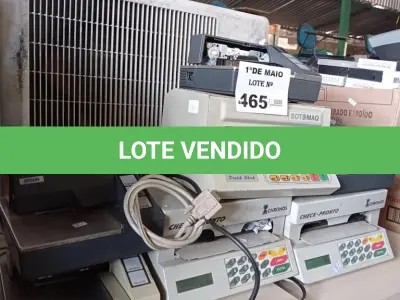 LOTE 465 - 03 IMPRESSORAS DE CHEQUE E 03 IMPRESSORAS DE RECIBO MARCAS E MODELOS DIVERSOS. (NO ESTADO, LEILÃO NÃO TEM GARANTIA E NEM DEVOLUÇÃO, SUJEITO A POSSÍVEIS AVARIAS VISÍVEIS/OCULTAS E/OU AUSÊNCIA DE COMPONENTES).