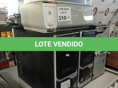 LOTE 310 - 03 CPU’S E 02 IMPRESSORAS MARCAS E MODELOS DIVERSOS PARA RETIRADA DE PEÇAS. (NO ESTADO, LEILÃO NÃO TEM GARANTIA E NEM DEVOLUÇÃO, SUJEITO A POSSÍVEIS AVARIAS VISÍVEIS/OCULTAS E/OU AUSÊNCIA DE COMPONENTES).