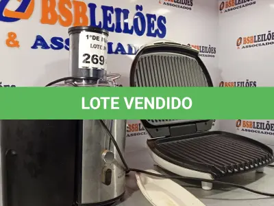 LOTE 269 - 01 JUICER E 01 SANDUICHEIRA MARCAS E MODELOS DIVERSOS. (NO ESTADO, LEILÃO NÃO TEM GARANTIA E NEM DEVOLUÇÃO, SUJEITO A POSSÍVEIS AVARIAS VISÍVEIS/OCULTAS E/OU AUSÊNCIA DE COMPONENTES).