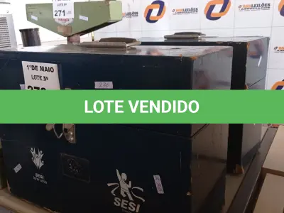 LOTE 273 - 02 CAIXAS PARA FERRAMENTAS EM MADEIRA. (NO ESTADO, LEILÃO NÃO TEM GARANTIA E NEM DEVOLUÇÃO, SUJEITO A POSSÍVEIS AVARIAS VISÍVEIS/OCULTAS E/OU AUSÊNCIA DE COMPONENTES).