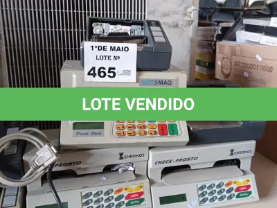 LOTE 465 - 03 IMPRESSORAS DE CHEQUE E 03 IMPRESSORAS DE RECIBO MARCAS E MODELOS DIVERSOS. (NO ESTADO, LEILÃO NÃO TEM GARANTIA E NEM DEVOLUÇÃO, SUJEITO A POSSÍVEIS AVARIAS VISÍVEIS/OCULTAS E/OU AUSÊNCIA DE COMPONENTES).